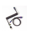 Keychron USB 3.2 Gen 1 Premium Coiled Aviator Cable, USB-C plug > USB-C plug (Kolor: CZARNY, 1.08 meter, angled plug) - nr 1