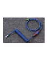 Keychron USB 3.2 Gen 1 Premium Coiled Aviator Cable, USB-C plug > USB-C plug (blue, 1.08 meter, angled plug) - nr 1