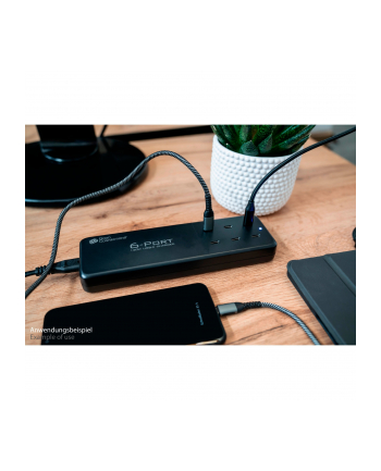 Good Connections USB quick charging station 120 Watt, 6-port, charger (Kolor: CZARNY, PD 3.0, QC 4+, USB-C)