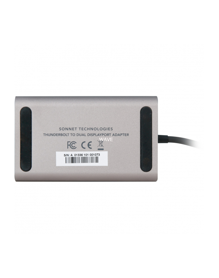 Sonnet Adapter Thunderbolt 3 > Dual DisplayPort (grey/Kolor: CZARNY, 30cm) główny