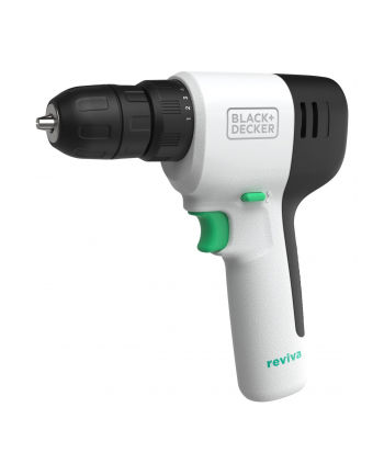 BLACK+D-ECKER reviva cordless drill/driver, 12 volts (Kolor: BIAŁY/Kolor: CZARNY, integrated Li-ion battery 1.5 Ah)