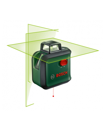 bosch powertools Bosch cross line laser AdvancedLevel 360 set (green/Kolor: CZARNY, green laser lines, range 24 meters)