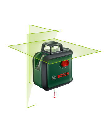 bosch powertools Bosch cross line laser AdvancedLevel 360 (green/Kolor: CZARNY, green laser lines, range 24 meters)
