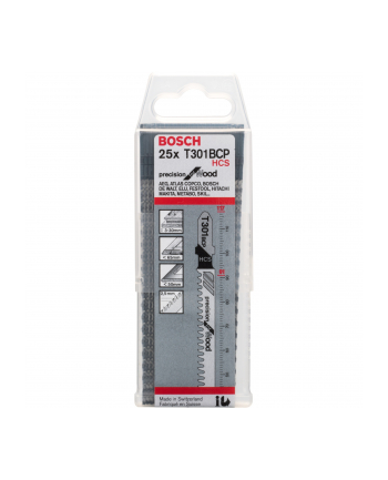 bosch powertools Bosch jigsaw blade T 301 BCP Precision for Wood, 117mm (25 pieces)
