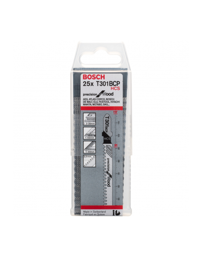 bosch powertools Bosch jigsaw blade T 301 BCP Precision for Wood, 117mm (25 pieces) główny