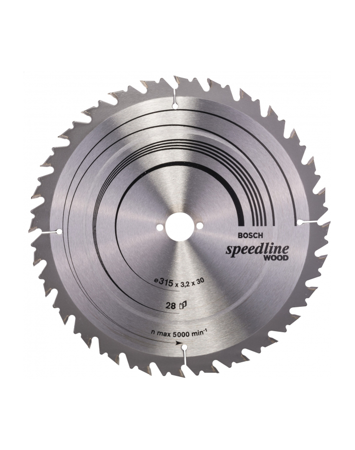 bosch powertools Bosch circular saw blade Speedline Wood, 315mm, 28Z (bore 30mm, for table saws) główny