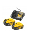 D-EWALT starter set battery kit DCB1104P2, 18 volts, charger (yellow/Kolor: CZARNY, 2x Li-ion battery 5.0 Ah) - nr 1