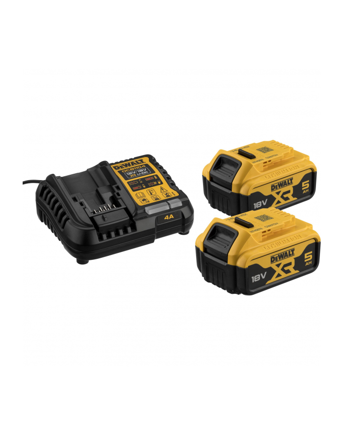 D-EWALT starter set battery kit DCB1104P2, 18 volts, charger (yellow/Kolor: CZARNY, 2x Li-ion battery 5.0 Ah) główny