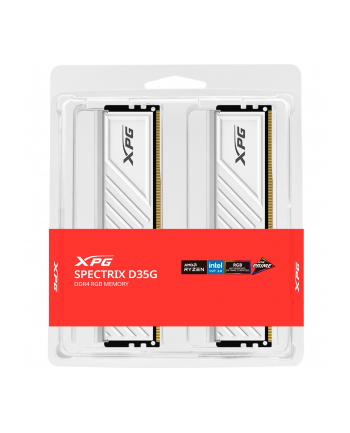 ADATA DDR4 - 16GB - 3200 - CL -16 (2x 8 GB) dual kit, RAM (Kolor: BIAŁY, AX4U32008G16A-DTWHD35G, XPG Spectrix D35G, INTEL XMP)