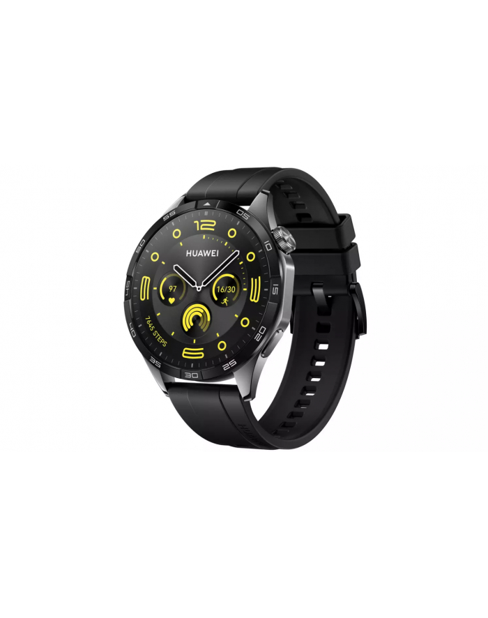 Smartphome Huawei Watch GT4 46mm (Phoinix-B19F), smartwatch (Kolor: CZARNY, Kolor: CZARNY fluoroelastomer strap) główny