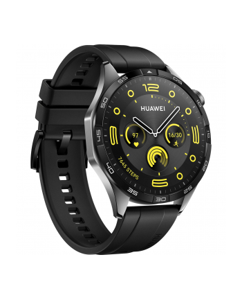 Smartphome Huawei Watch GT4 46mm (Phoinix-B19F), smartwatch (Kolor: CZARNY, Kolor: CZARNY fluoroelastomer strap)