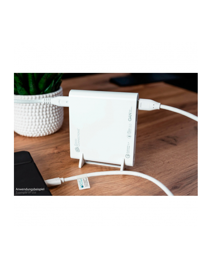 Good Connections USB Fast Charging Station, 120 Watt, 4-Port (White, GaN Technology, PD 3.0, QC 4+) główny