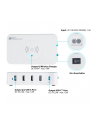 Good Connections USB desktop charging station 60 watts, 5-port (Kolor: BIAŁY, 10W Qi wireless charging, USB-A, USB-C) - nr 14