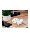 Good Connections USB desktop charging station 60 watts, 5-port (Kolor: BIAŁY, 10W Qi wireless charging, USB-A, USB-C) - nr 16
