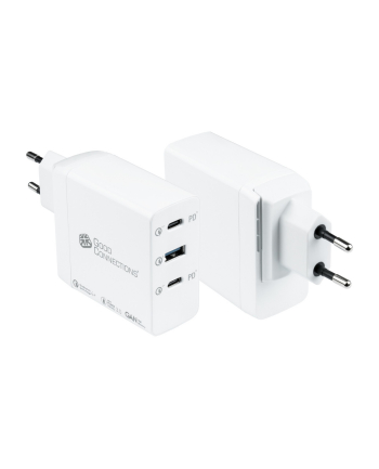 Good Connections USB quick charger 100 Watt, 3-Port (Kolor: BIAŁY, GaN technology, PD 3.0, QC 4+)