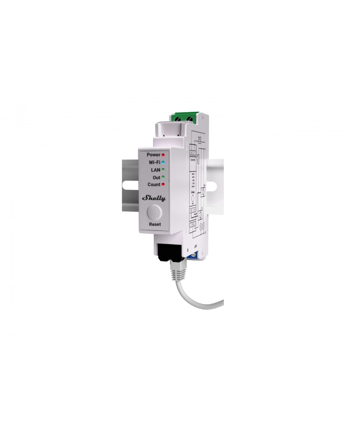 Shelly PRO EM - 2x 50A, relay (Kolor: BIAŁY) główny