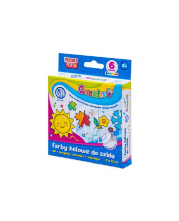 Farby do tworzenia naklejek żelowych ASTRA Creativo, zestaw 6 x 15ml 301122015