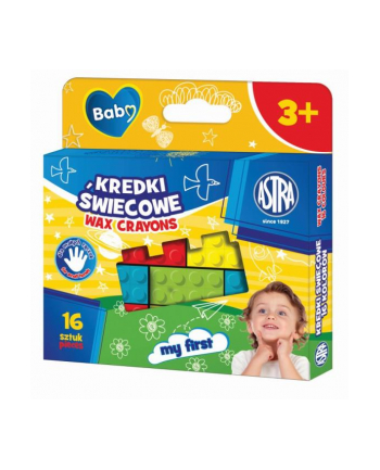 Kredki świecowe w kształcie klocków ASTRA BABY - 16 sztuk 316023010