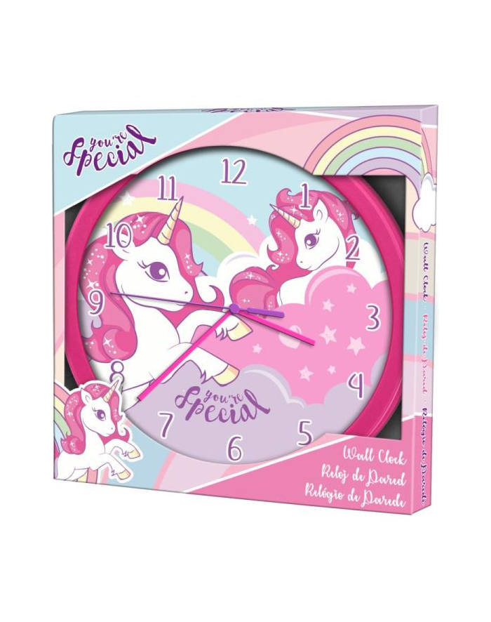 Zegar ścienny Wall clock 25cm Jednorożec You're Special KL11466 Kids Euroswan główny