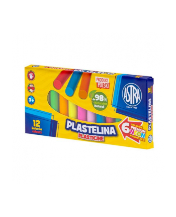 Plastelina Astra 12 kolorów (6 NEON) 303123006