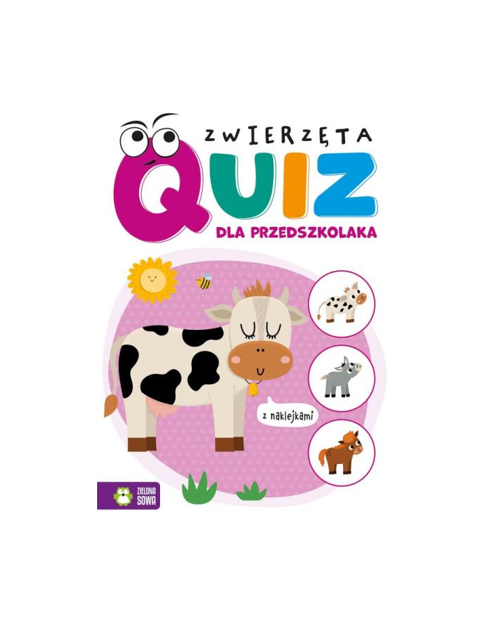 zielona sowa Książeczka Quiz dla przedszkolaka. Zwierzęta główny