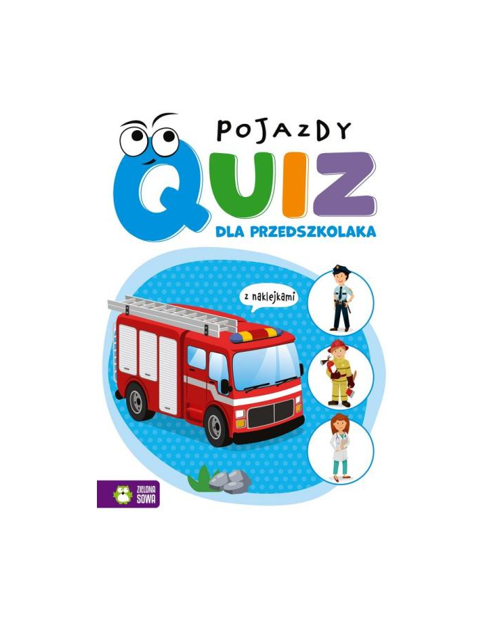 zielona sowa Książeczka Quiz dla przedszkolaka. Pojazdy główny