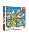 Puzzle 4w1 Biegnące Pieski. Psi Patrol PAW PATROL 34628 TREFL - nr 2