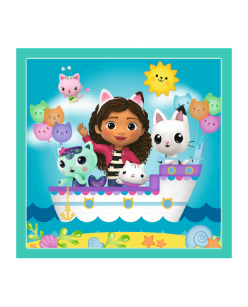 Puzzle 3w1 Aktywności Gabbi. Koci Domek Gabi. Gabby's Dollhouse 34871 TREFL