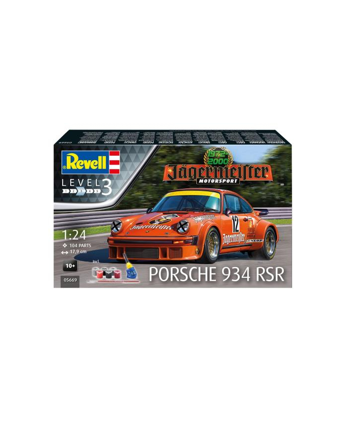 cobi Model do sklejania 05669 1:24 Porsche 934 RSR Jagermeister Zestaw upominkowy główny
