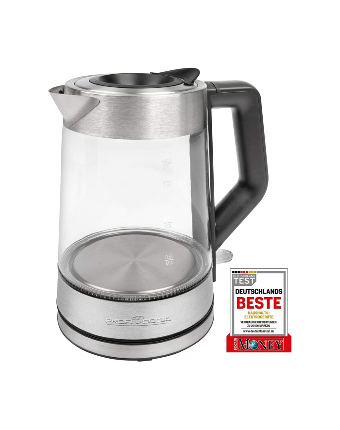 ProfiCook glass kettle PC-WKS 1190 G (inox / Kolor: CZARNY, 1.7 liters) główny