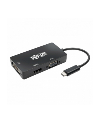 eaton Wieloportowy adapter USB-C (M/3xF) 4K HDMI, DVI, VGA, HDCP. U444-06N-HDV4KB  Czarny