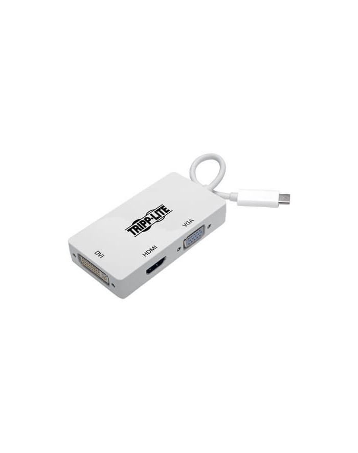 eaton Wieloportowy adapter USB-C (M/3xF) 4K HDMI, DVI, VGA, HDCP U444-06N-HDV4K  Biały główny