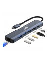 tb Adapter HUB USB C 6w1 - HDMI, USBx3, PD, RJ-45 - nr 2