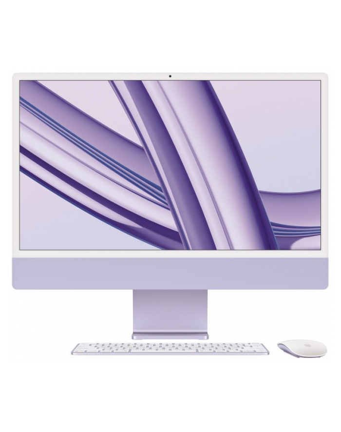 apple iMac 24 cale: M3 8/10, 8GB, 256GB - Fioletowy główny