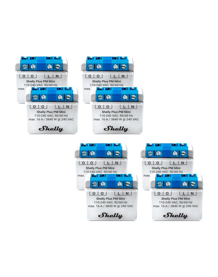 Shelly Plus 1 PM Mini Gen3 Economy Pack, Relay (Red, Pack of 8) główny