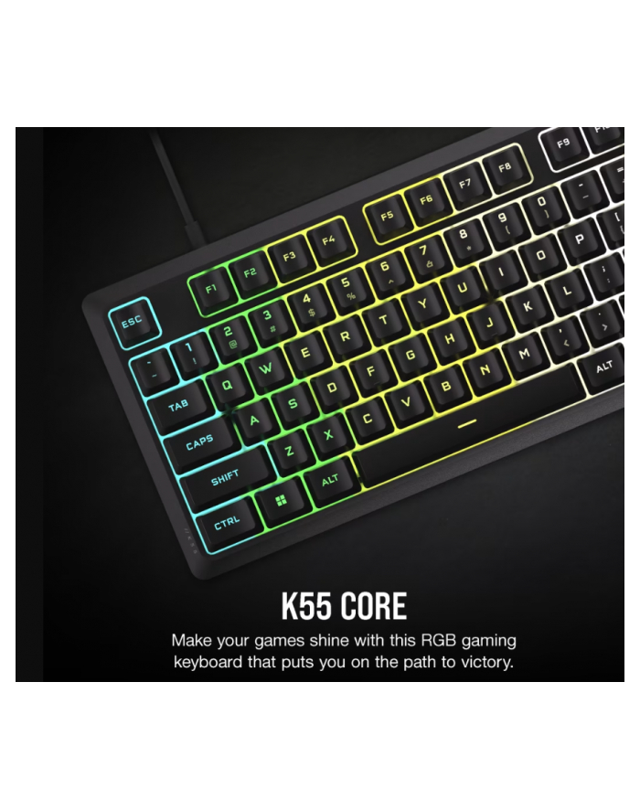 corsair Klawiatura mechaniczna K55 Core RGB Black główny