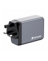 Verbatim GaN charger 100W, 1x USB-A, 3x USB-C (grey, PD 3.0, QC 3.0) - nr 13
