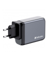Verbatim GaN charger 100W, 1x USB-A, 3x USB-C (grey, PD 3.0, QC 3.0) - nr 1