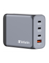 Verbatim GaN charger 200W, 1x USB-A, 3x USB-C (grey, PD 3.0, QC 3.0) - nr 13