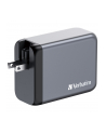 Verbatim GaN charger 200W, 1x USB-A, 3x USB-C (grey, PD 3.0, QC 3.0) - nr 9
