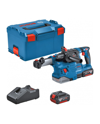 bosch powertools Bosch cordless hammer drill GBH 18V-22 Professional, 18Volt, with GD-E 18V-12 (blue/Kolor: CZARNY, 2x Li-ion battery 4.0Ah, in L-BOXX)