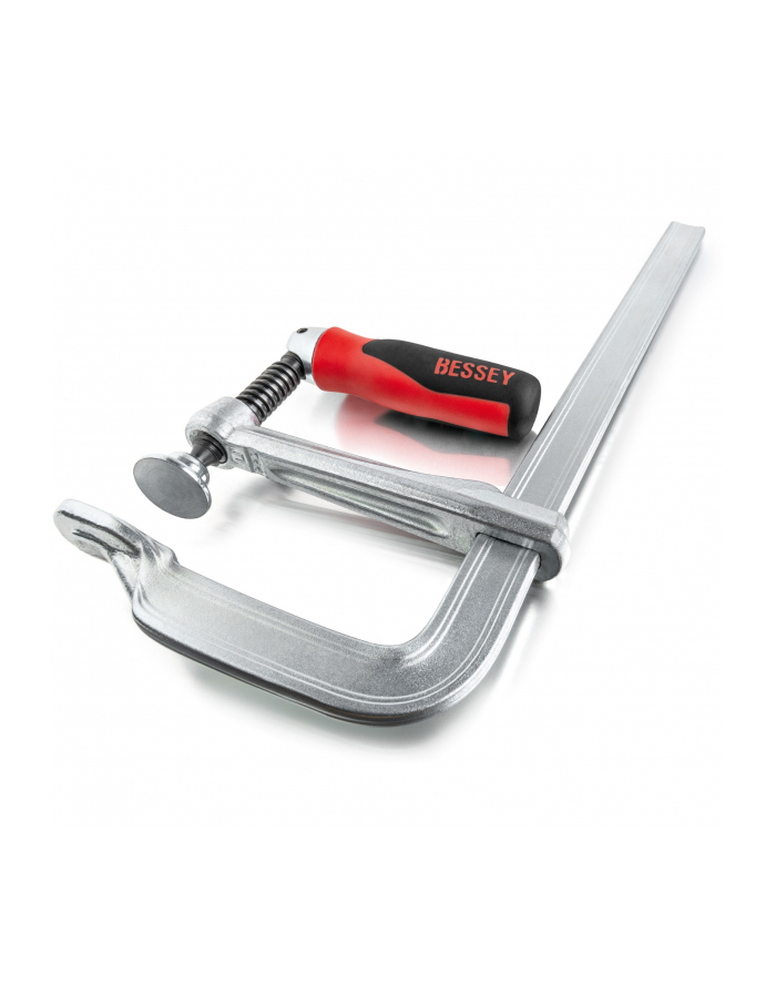 BESSEY original all-steel screw clamp GZ40-12KG (silver/red, 400/120, with folding handle) główny