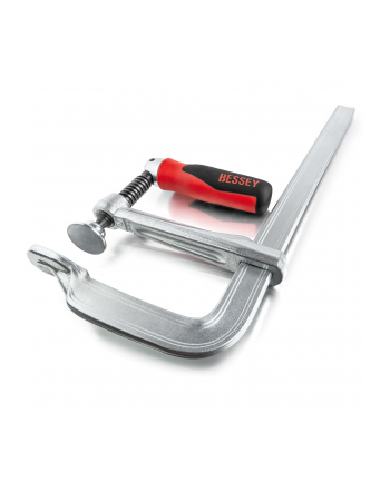 BESSEY original all-steel screw clamp GZ40-12KG (silver/red, 400/120, with folding handle)