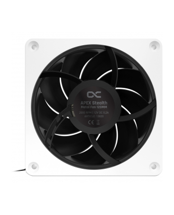 Alphacool Apex Stealth Metal 120mm fan 2000rpm, case fan (Kolor: BIAŁY/Kolor: CZARNY)