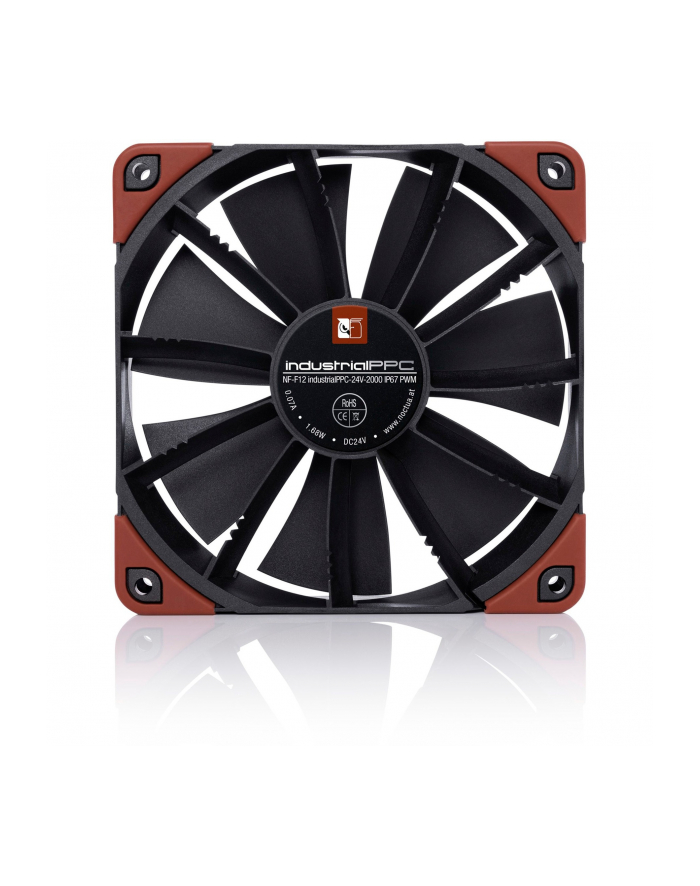 Noctua NF-F12 industrialPPC-24V-2000 SP IP67 PWM, case fan (Kolor: CZARNY, PWM connection) główny