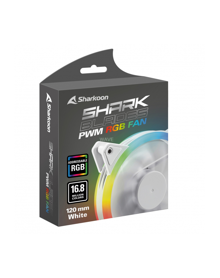 Sharkoon SHARK Blades PWM RGB Fan, case fan (Kolor: BIAŁY) główny