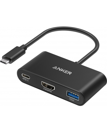 anker USB-C Hub 3w1 4K HDMI szary