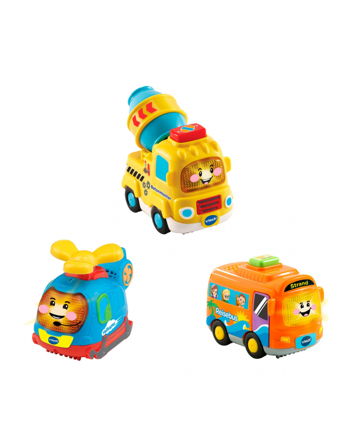 VTech Tut Tut Baby Flitzer - Set of 3 Coach, Helicopter, Concrete Mixer, Toy Vehicle główny