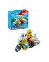 PLAYMOBIL 71205 Emergency Doctor's Motorcycle with Flashing Light Construction Toy - nr 1