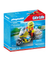 PLAYMOBIL 71205 Emergency Doctor's Motorcycle with Flashing Light Construction Toy - nr 2